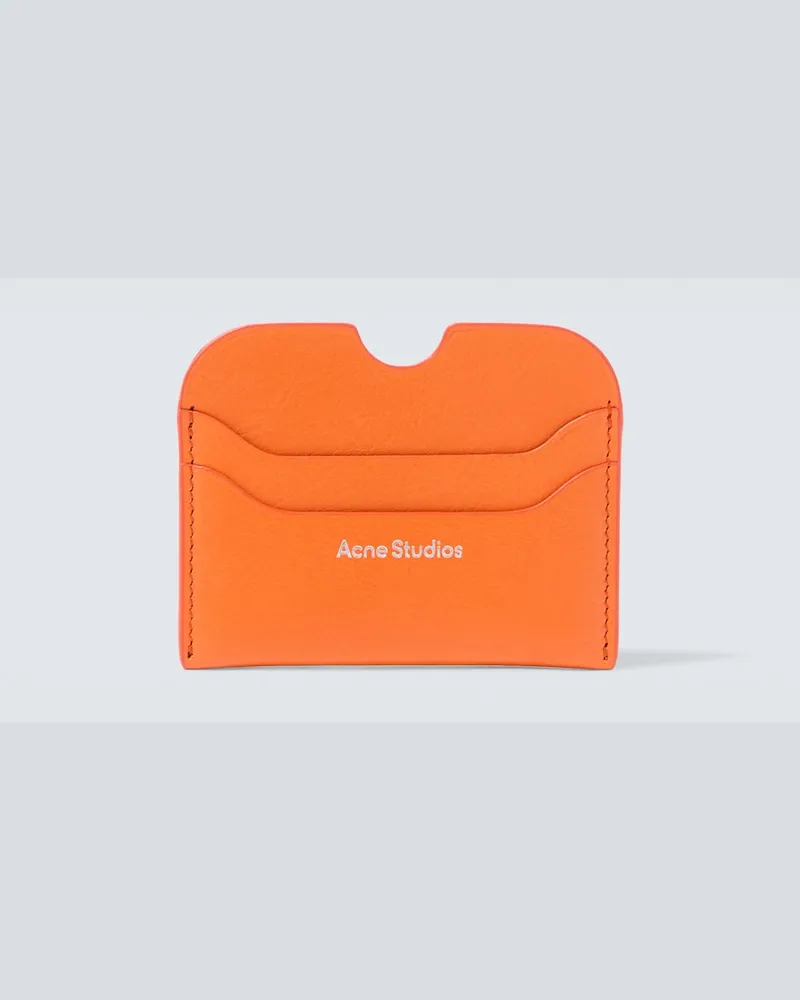 Acne Studios Kartenetui aus Leder Orange