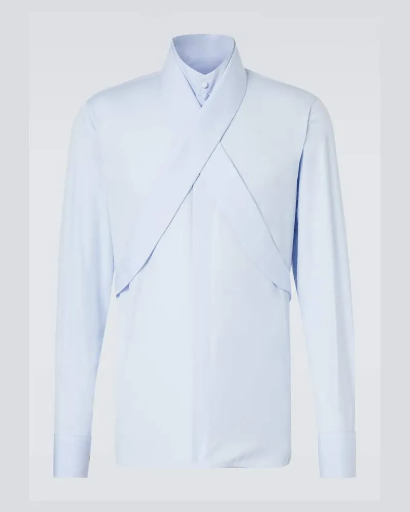 Dries van Noten Hemd Carvies aus Baumwollpopeline Blau