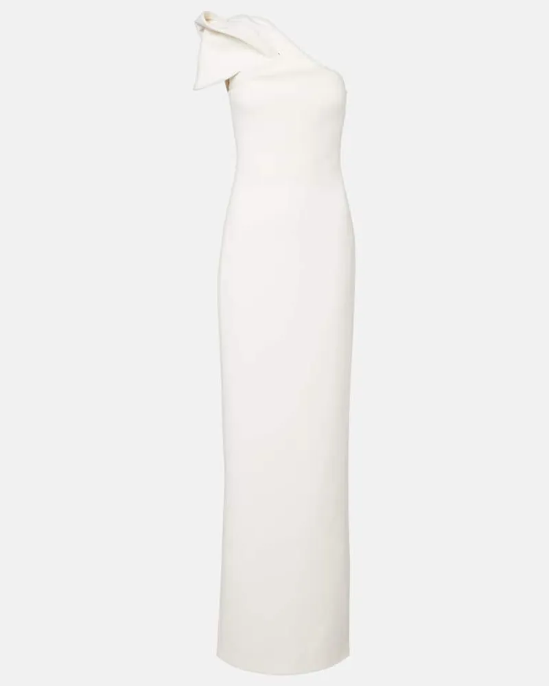 Safiyaa Bridal Robe Blanchette aus Crêpe Weiß