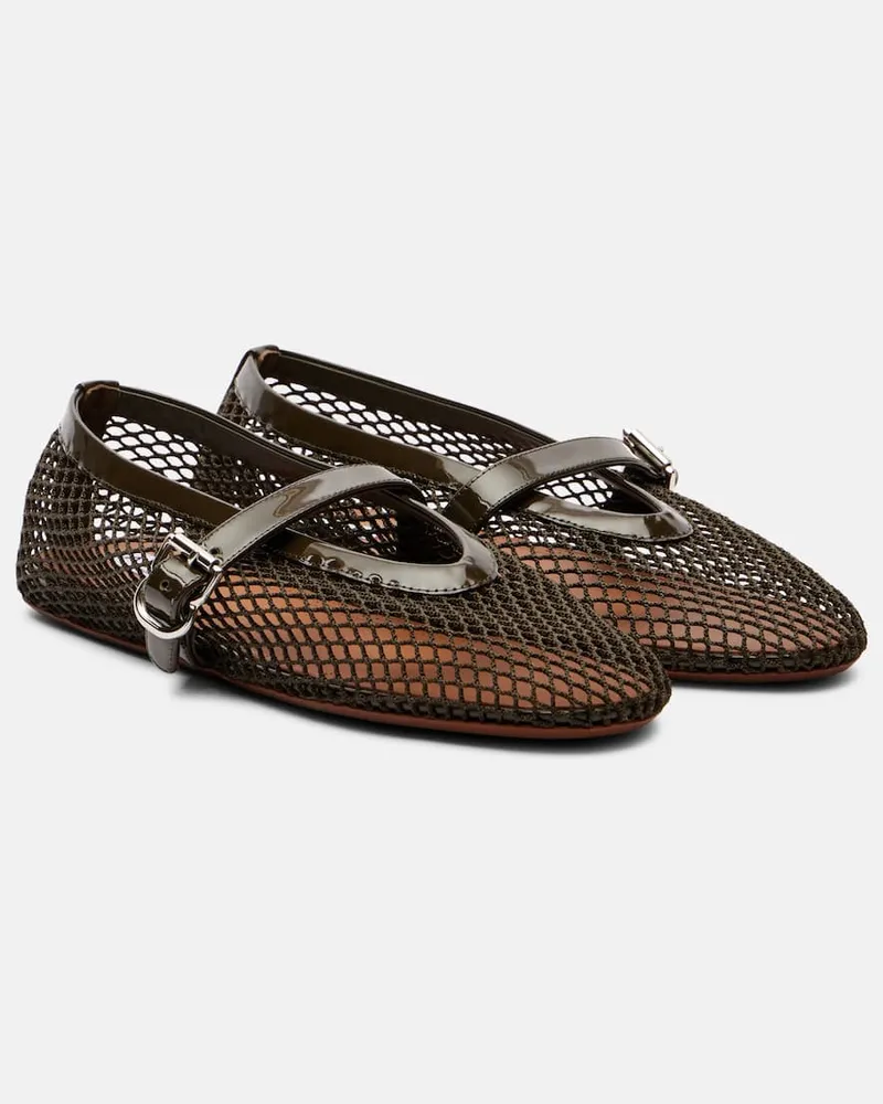 Alaïa Alaïa Ballerinas mit Leder Schwarz