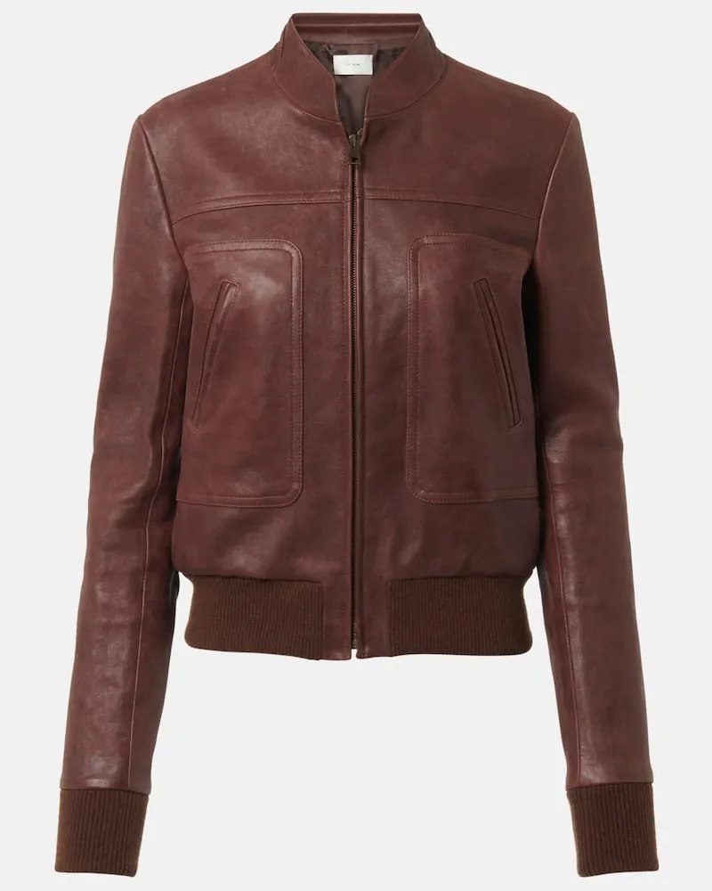 The Row Lederjacke Bader Braun