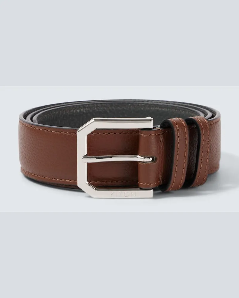Kiton Gürtel aus Leder Braun