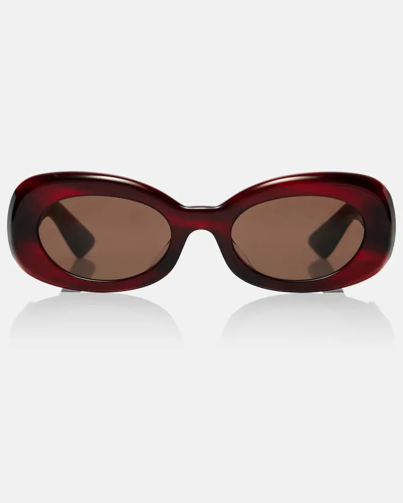 KHAITE X Oliver Peoples Ovale Sonnenbrille 1992C Burgund