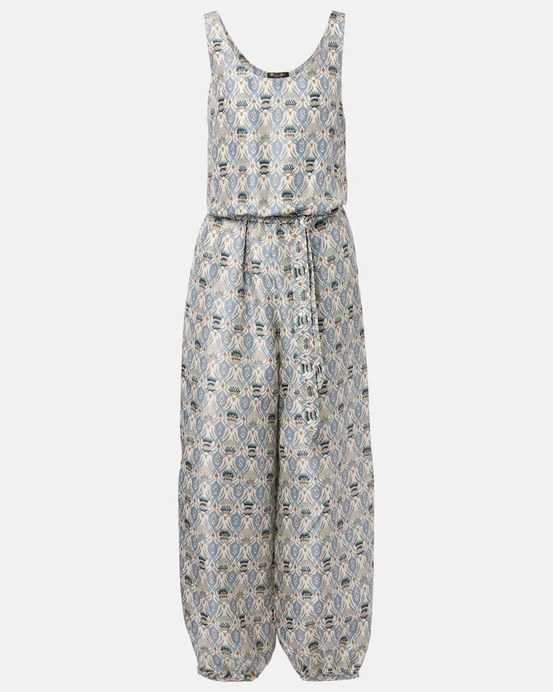 Loro Piana Jumpsuit Nadia aus Seidensatin Multicolor