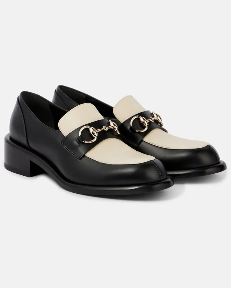 Gucci Loafers Horsebit aus Leder Schwarz