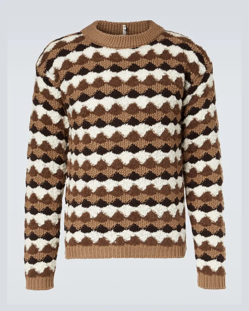 Moncler Pullover aus Jacquard Braun