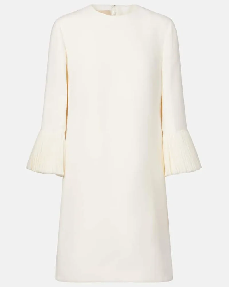 Valentino Garavani Minikleid aus Wolle und Seide Weiß
