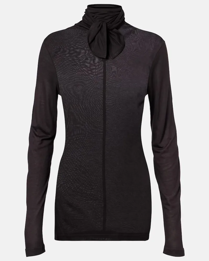 Christophe Lemaire Top aus Jersey Grau