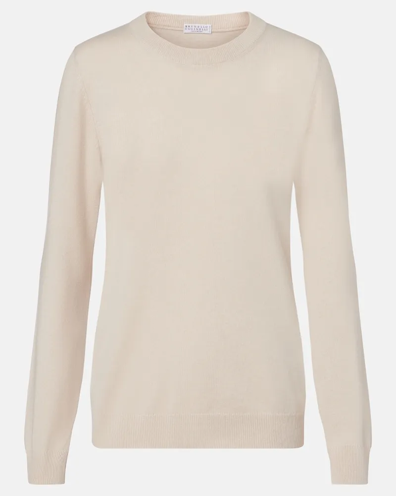 Brunello Cucinelli Pullover aus Kaschmir Beige