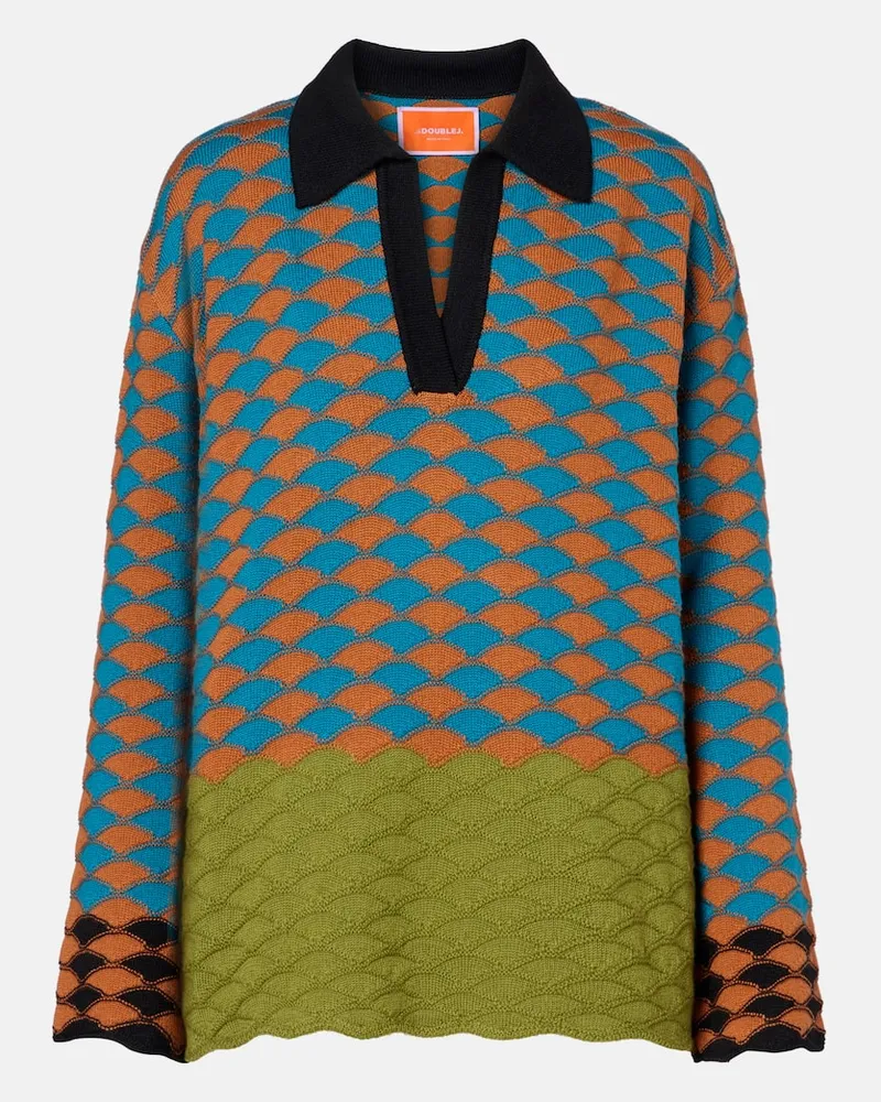 La DoubleJ Polopullover aus Wolle Multicolor