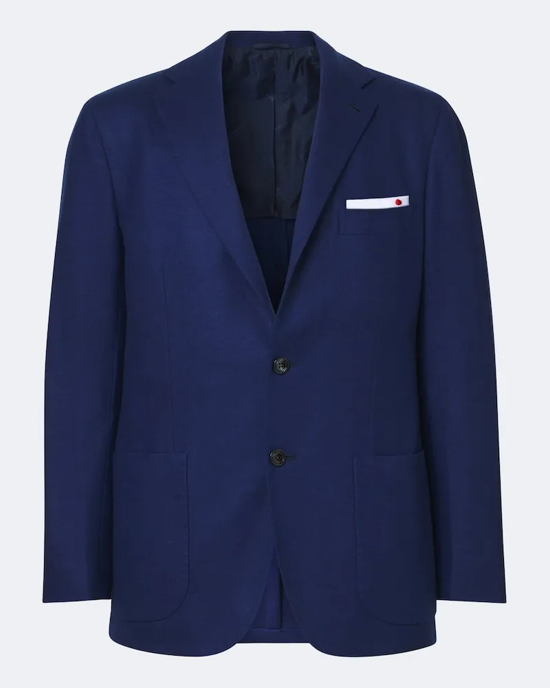 Kiton Blazer aus einem Wolle und Kaschmir Blau