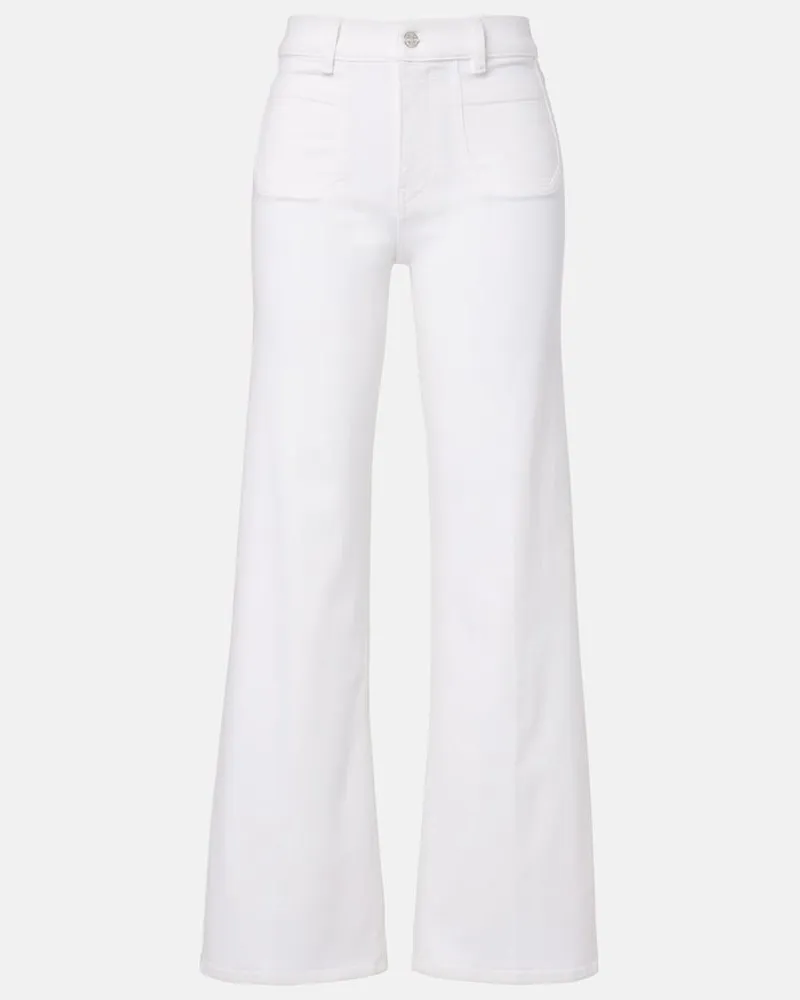 Frame Denim Wide-Leg Jeans Le Slim Palazzo Weiß