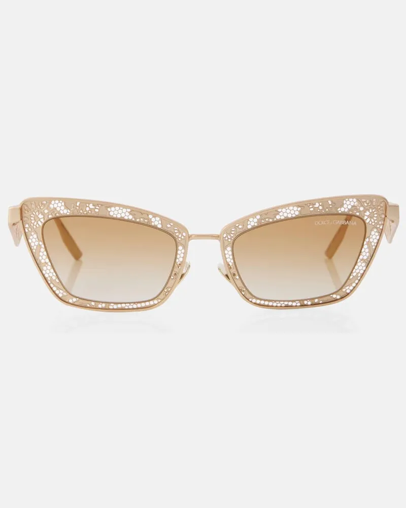 Dolce & Gabbana Cat-Eye-Sonnenbrille Lace Gold