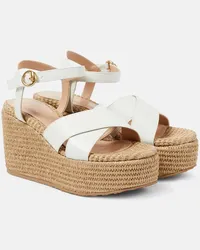 Gianvito Rossi Wedge-Sandalen aus Leder Pink