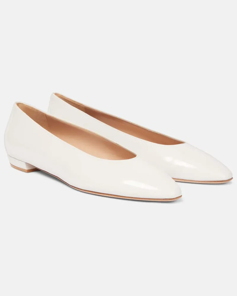 Gianvito Rossi Ballerinas Amelia aus Leder Weiß