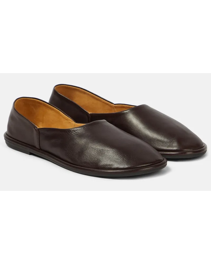 The Row Slip-Ons Canal aus Leder Braun