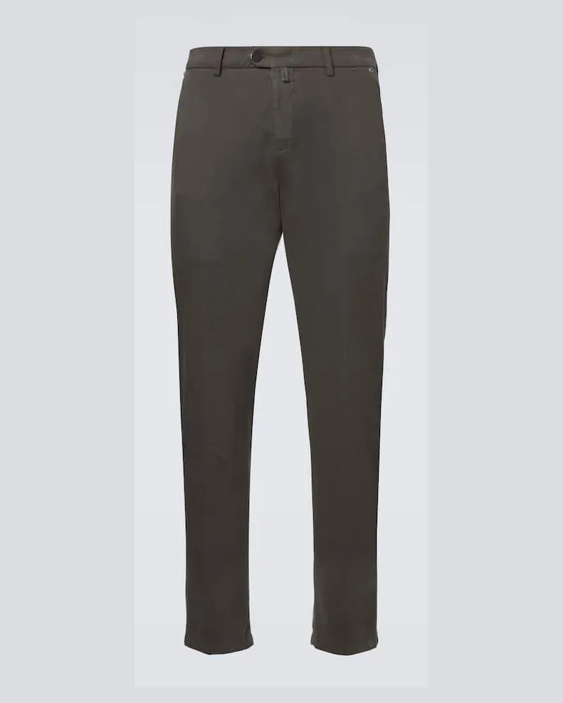Kiton Chinohose aus Baumwolle und Kaschmir Braun