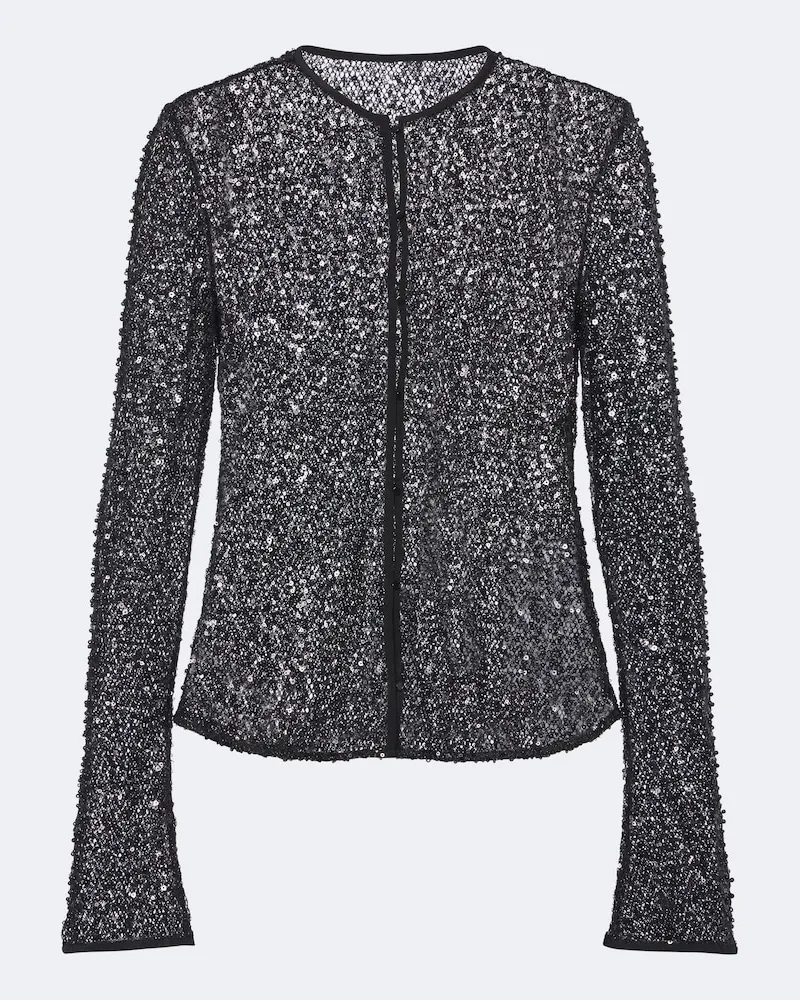 SIR Top Cassia mit Pailletten Schwarz
