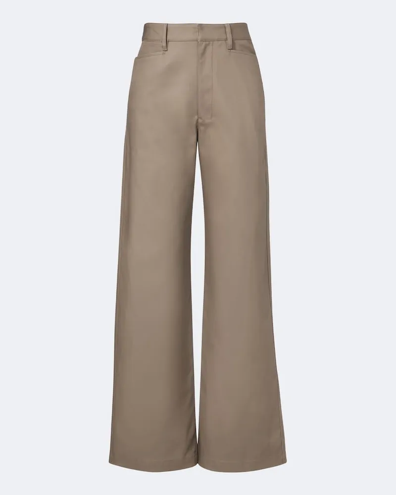 Christophe Lemaire Gerade Hose aus Baumwoll-Twill Beige