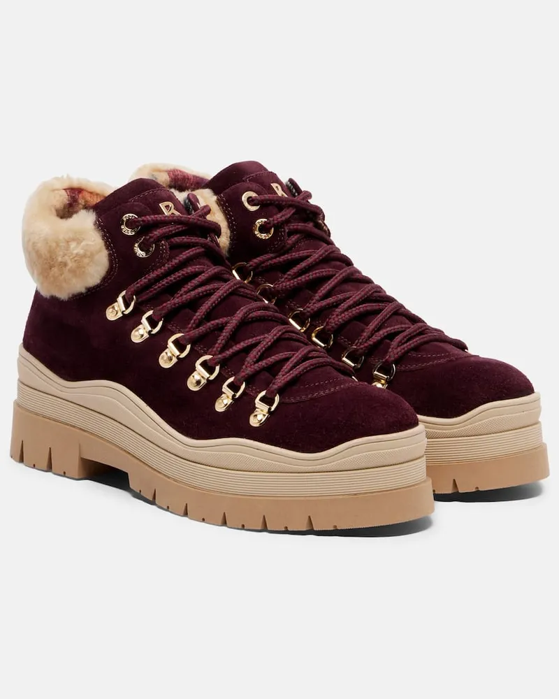 Bogner Schnürstiefel Arosa mit Shearling Burgund