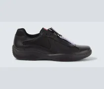 Sneakers America's Cup mit Leder
