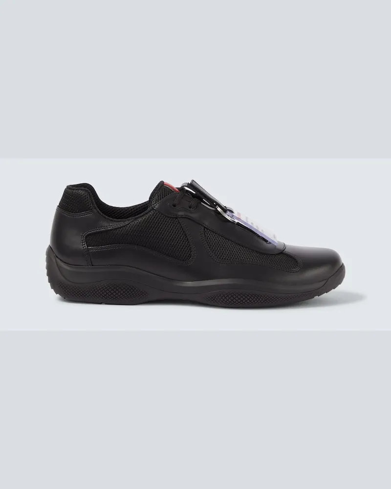 Prada Sneakers America's Cup mit Leder Schwarz