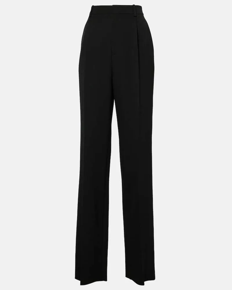 Saint Laurent Smokinghose aus Wolle Schwarz