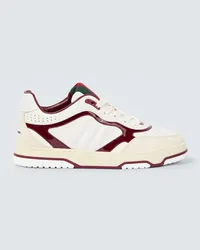 Gucci Sneakers Re-Web aus Leder mit Veloursleder Multicolor