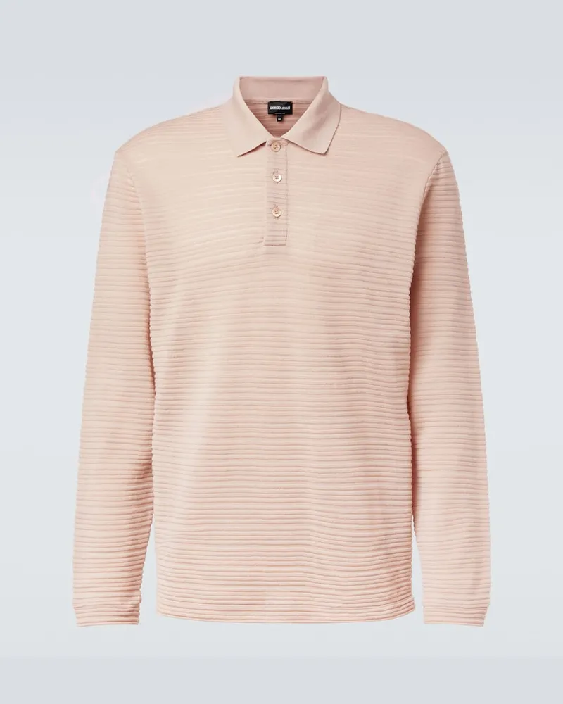 Giorgio Armani Polopullover aus Jersey Beige