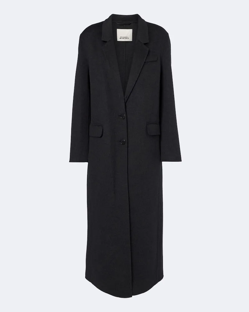 Isabel Marant Mantel Clesa aus Wolle und Kaschmir Grau