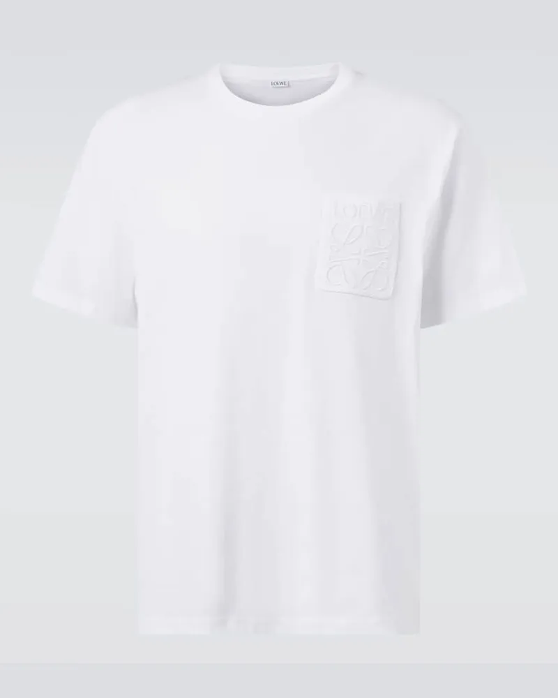 Loewe T-Shirt Anagram aus Baumwoll-Jersey Weiß
