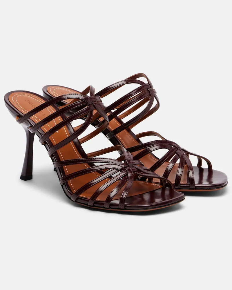 Zimmermann Sandalen Aura 85 aus Lackleder Burgunderrot