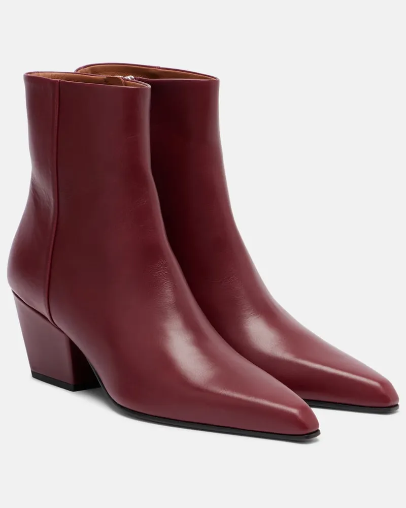 Paris Texas Ankle Boots Jane aus Leder Burgunderrot