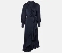 Wickelkleid aus Seidensatin