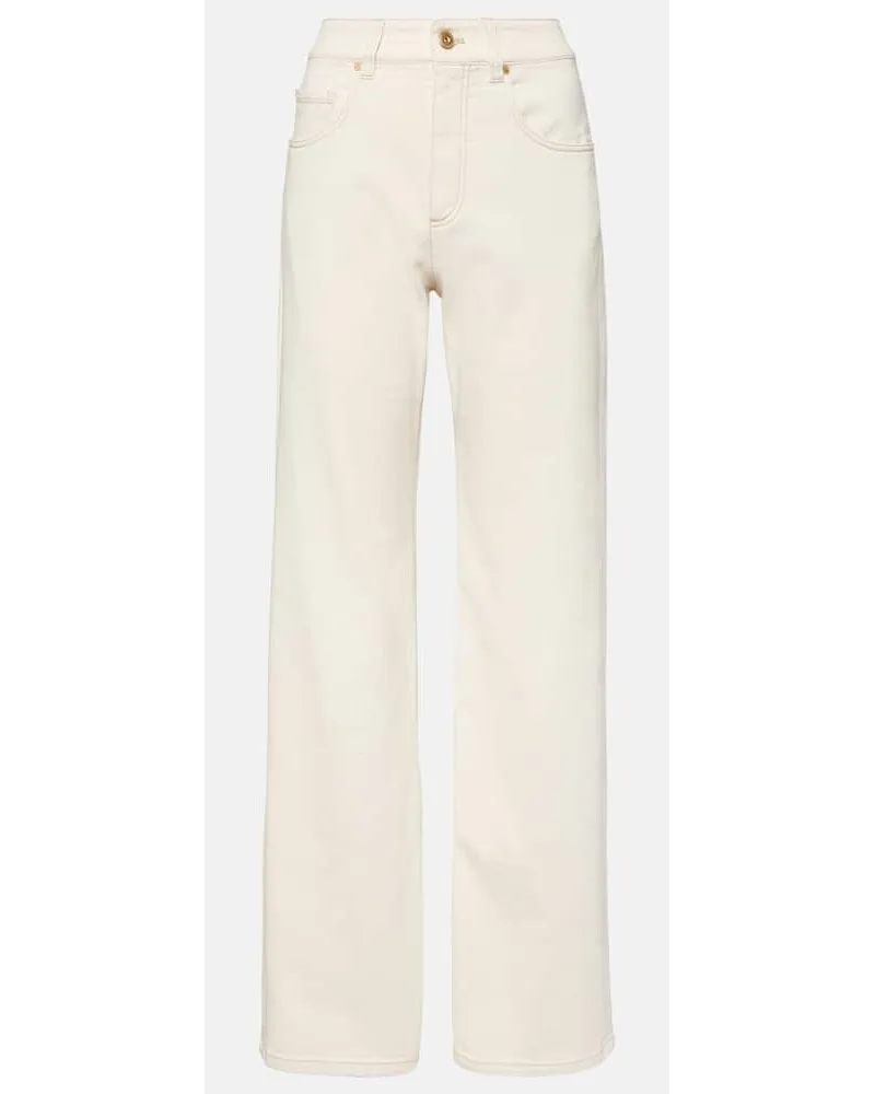 Brunello Cucinelli Wide-Leg Jeans Weiss