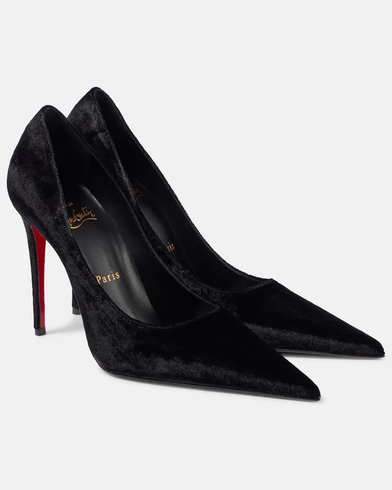 Christian Louboutin Pumps Kate Max 100 aus Samt Schwarz