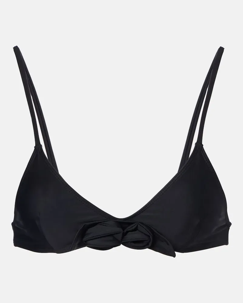 COPERNI Bikini-Oberteil Flower Schwarz