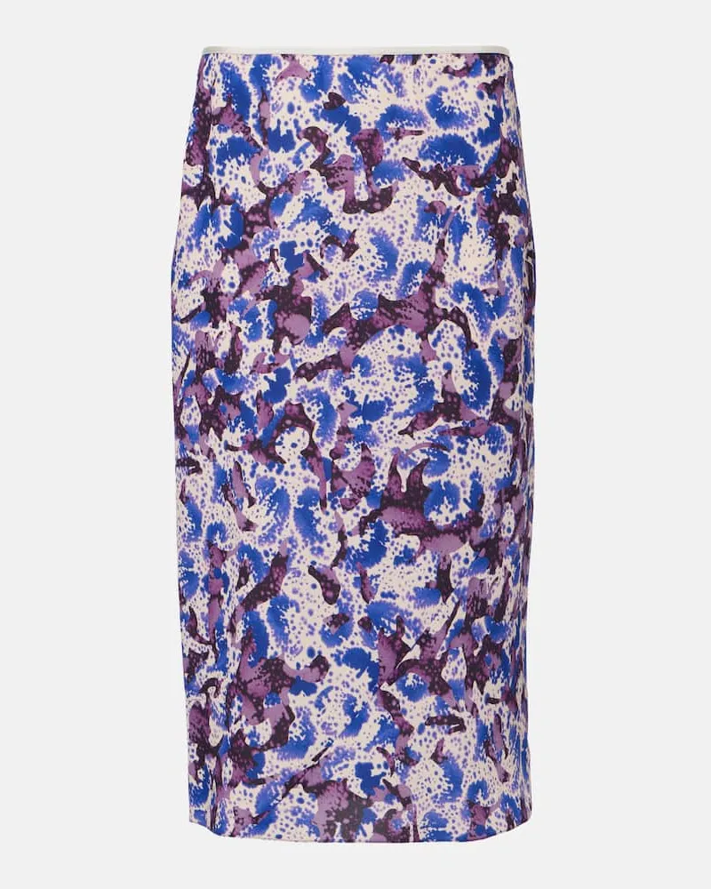 Dries van Noten Bedruckter Bleistiftrock Lila