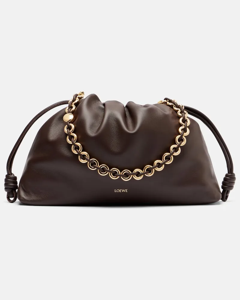 Loewe Schultertasche Flamenco Large aus Leder Braun