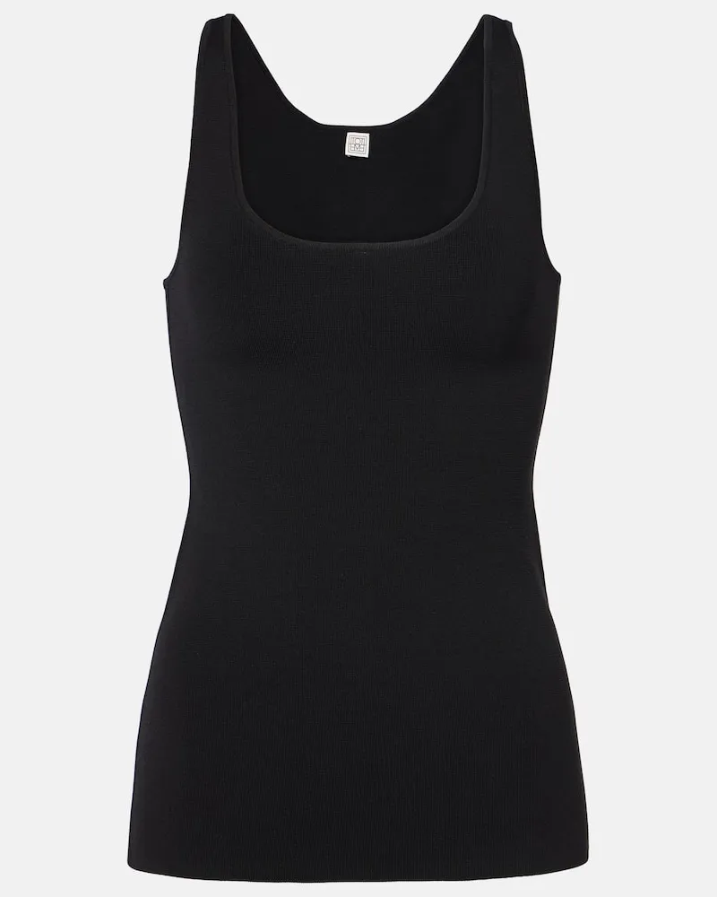 Totême Top aus Jersey Schwarz