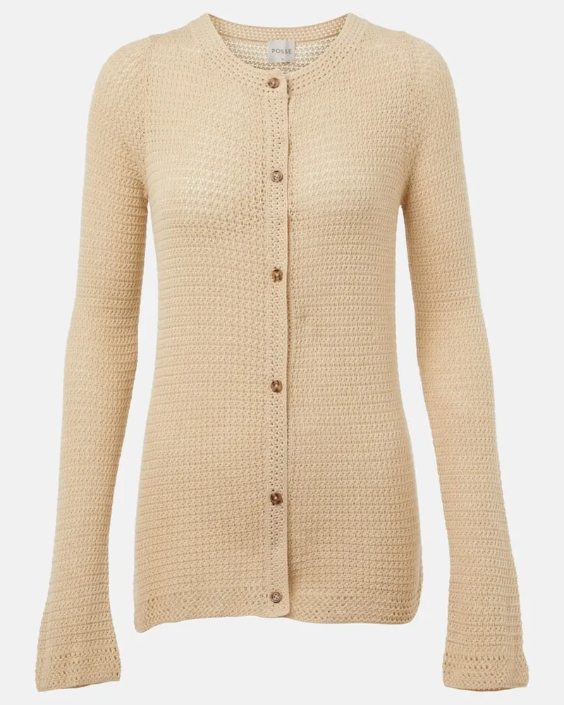 Posse Cardigan Lennon aus Häkelstrick Beige
