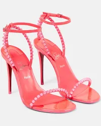 Christian Louboutin Verzierte Sandalen So Me 100 aus Leder Pink