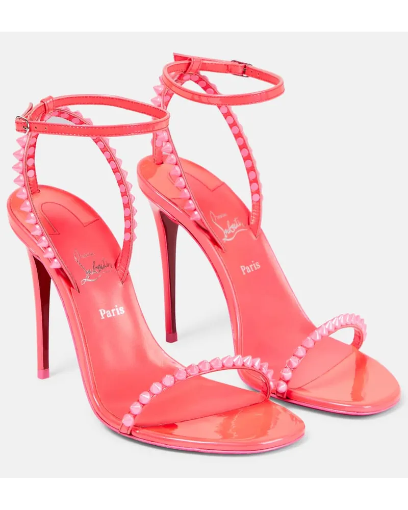 Christian Louboutin Verzierte Sandalen So Me 100 aus Leder Pink