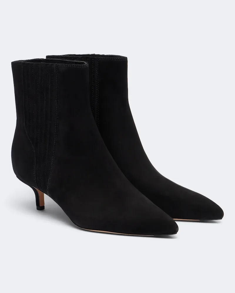 Veronica Beard Ankle Boots Lisa aus Veloursleder Schwarz