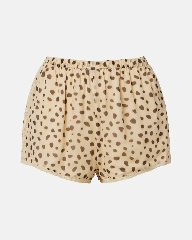 Posse Shorts Priscilla aus Seide Beige