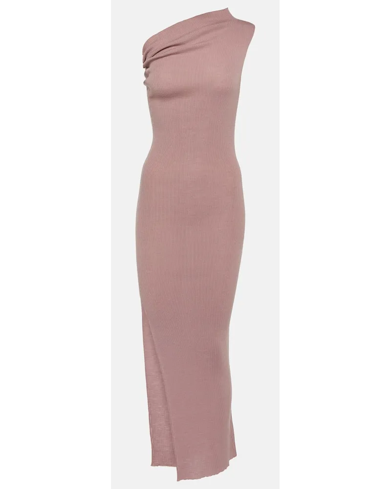 Rick Owens Maxikleid Athena aus Schurwolle Pink