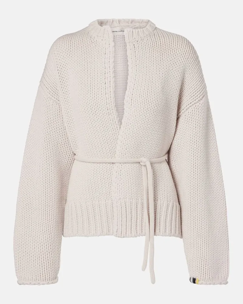 extreme cashmere Cardigan Ginza aus Kaschmir Weiß
