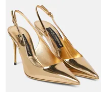 X Kim Slingback-Pumps Lollo aus Metallic-Leder
