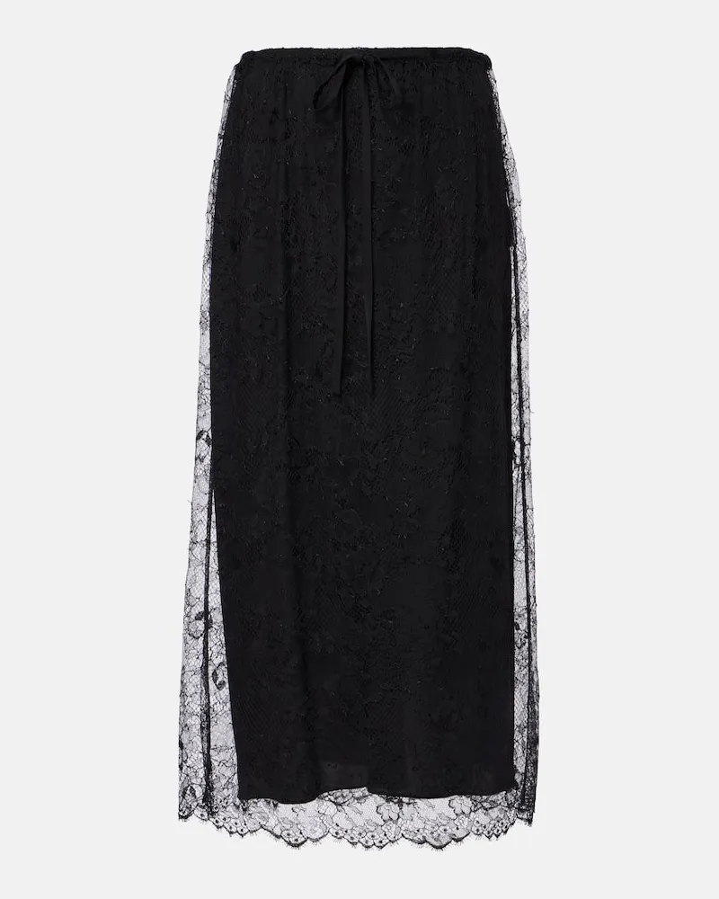 Valentino Garavani Midirock aus Spitze Schwarz