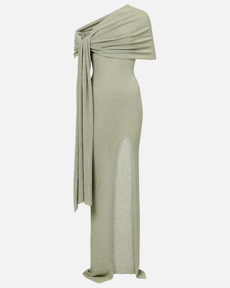 Aya Muse One-Shoulder-Maxikleid Grün